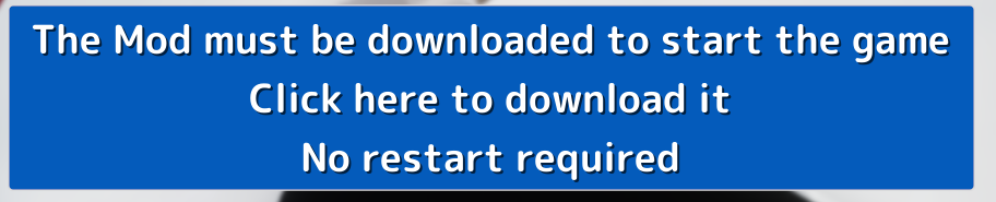 In-game prompt telling the player to download the custom map